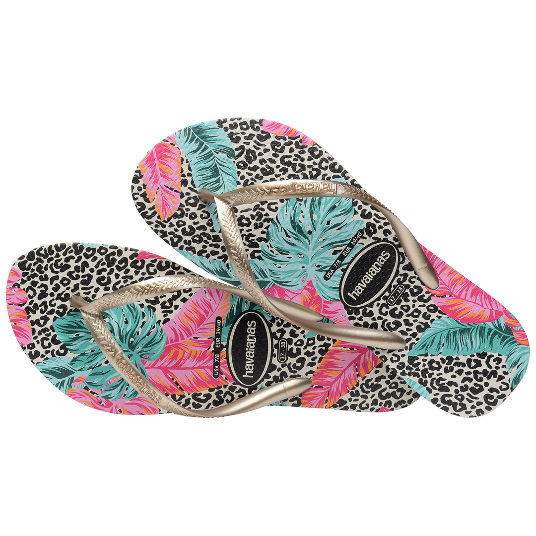 Pink Havaianas Slim Glitter Flip Flops Dames - JD Sports België