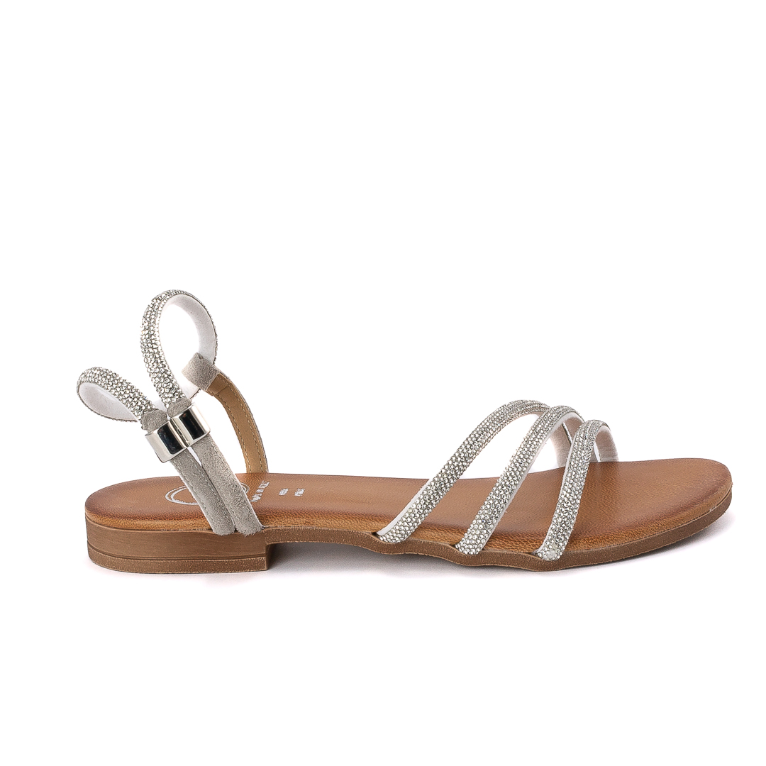 18+ Sandali Bassi Donna Argento d1244128181002011_8181