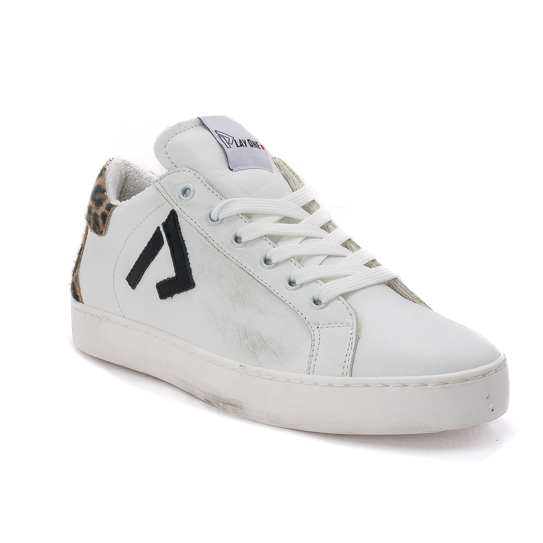 PlayOne Sneakers Basse Donna Bianco_Leopardato d124907blanca001712_blanca