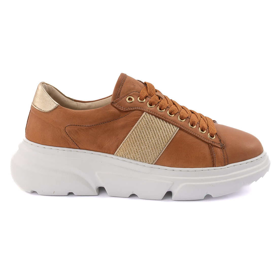 Step Sneakers Basse Donna Cuoio_Oro d125093cecilia001600_cecilia-256004
