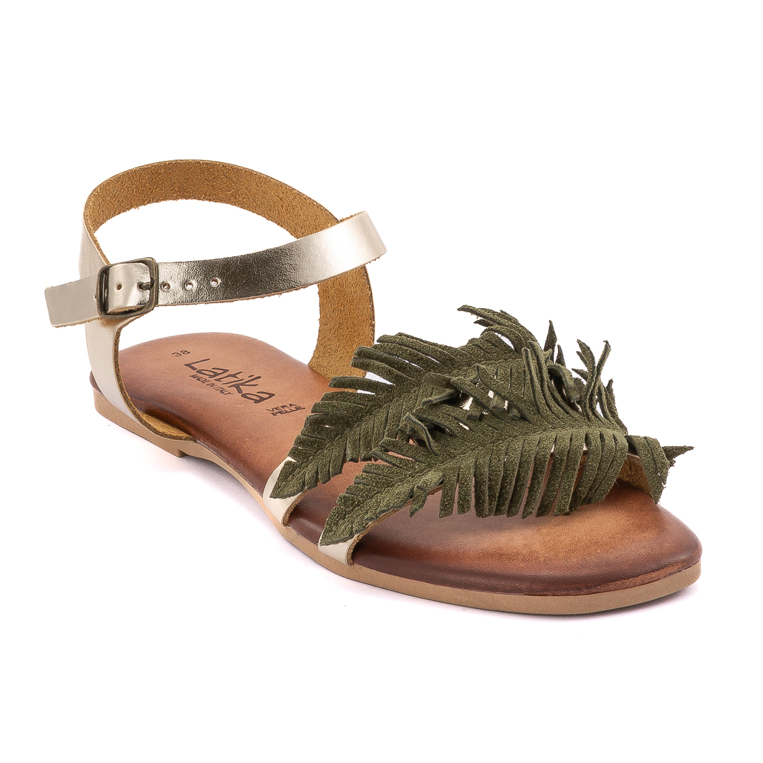 Latika Sandali Bassi Donna Platino_Verde d1257451053430057846_1053/430