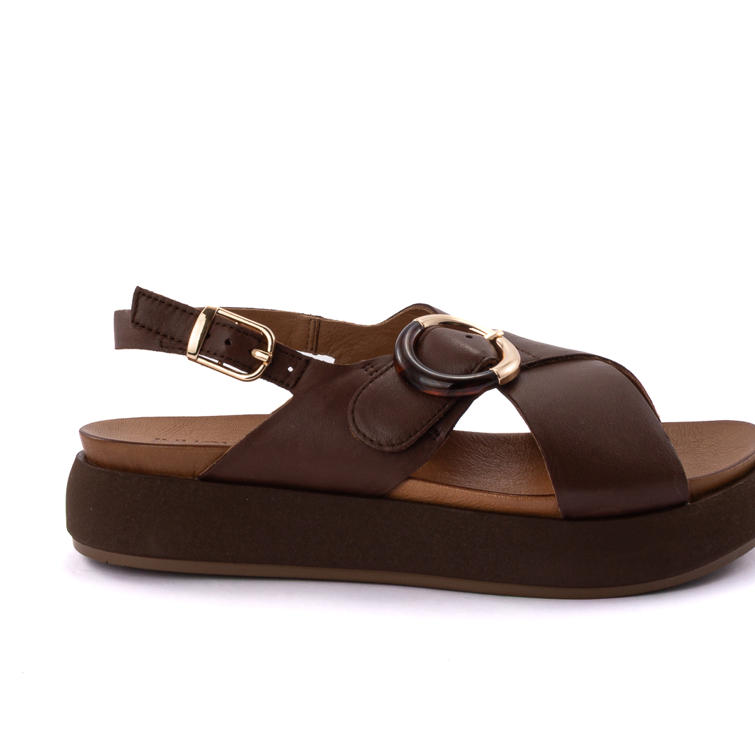 Inuovo Sandali Zeppa Donna Marrone d126847a96066001004_a96066