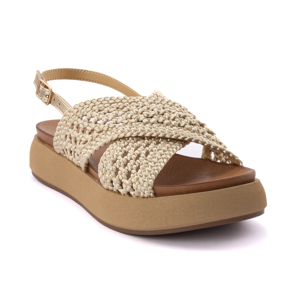 Inuovo Sandali Zeppa Donna Oro d126847a96075001012_a96075