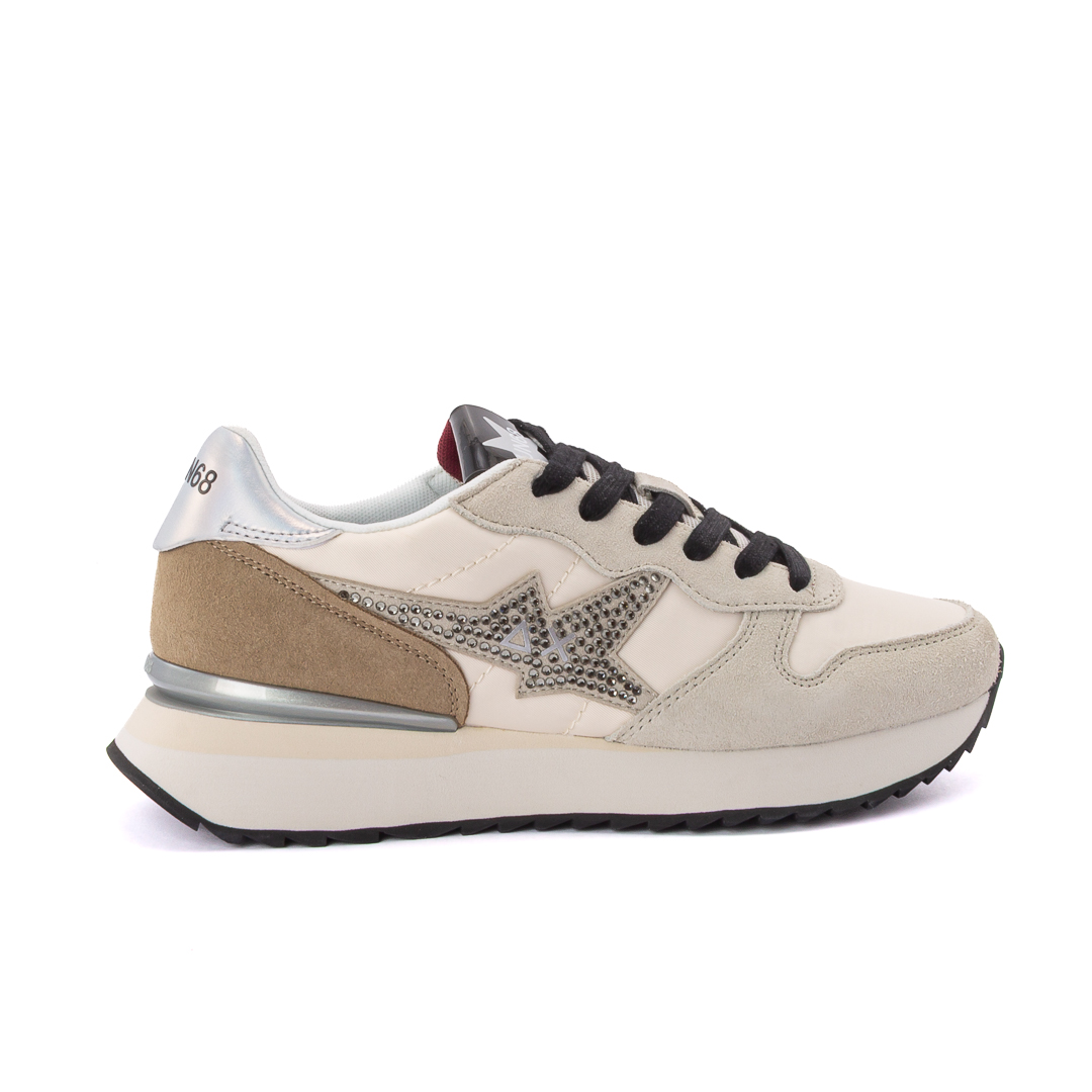 Sun68 Sneakers Basse Donna Panna d226700z46223026009_stargirl-strass-logo