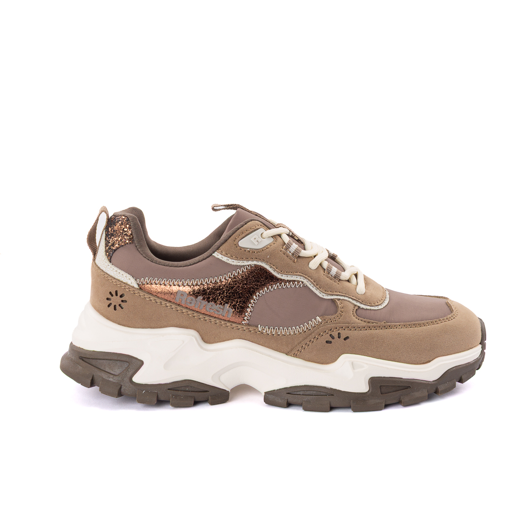 Refresh Sneakers Basse Donna Taupe d226712173104115338_173104